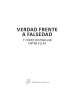 Verdad frente a falsedad. Y cómo distinguir entre ellas