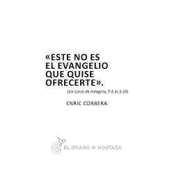 Este no es el Evangelio que quise ofrecerte de Enric Corbera